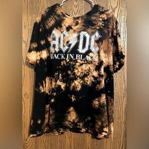 Custom oversized Bleached ACDC tshirt